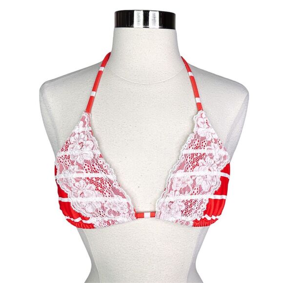 Beach Bunny Swimwear Lady Lace Triangle Bikini Top - Size Medium - Picture 3 of 7